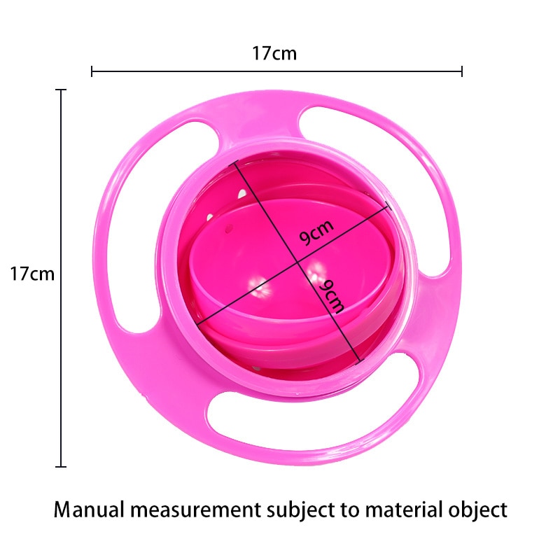 Universal Gyro Bowl Practical Design Children Rotary Balance Novelty Gyro Umbrella 360 Rotate Spill-Proof Solid Feeding Dishes